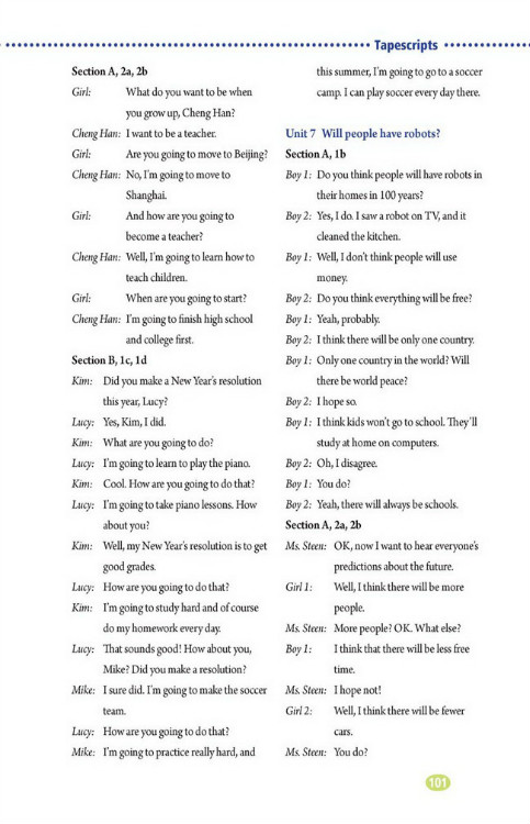 Tapescripts(第101页)