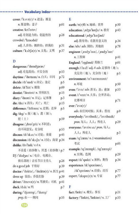 Vocabulary Index(第134页)