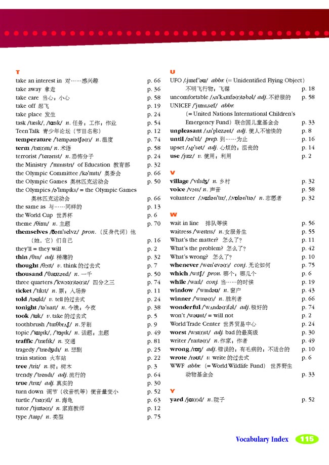 Words and Expressions in Each Unit(第115页)