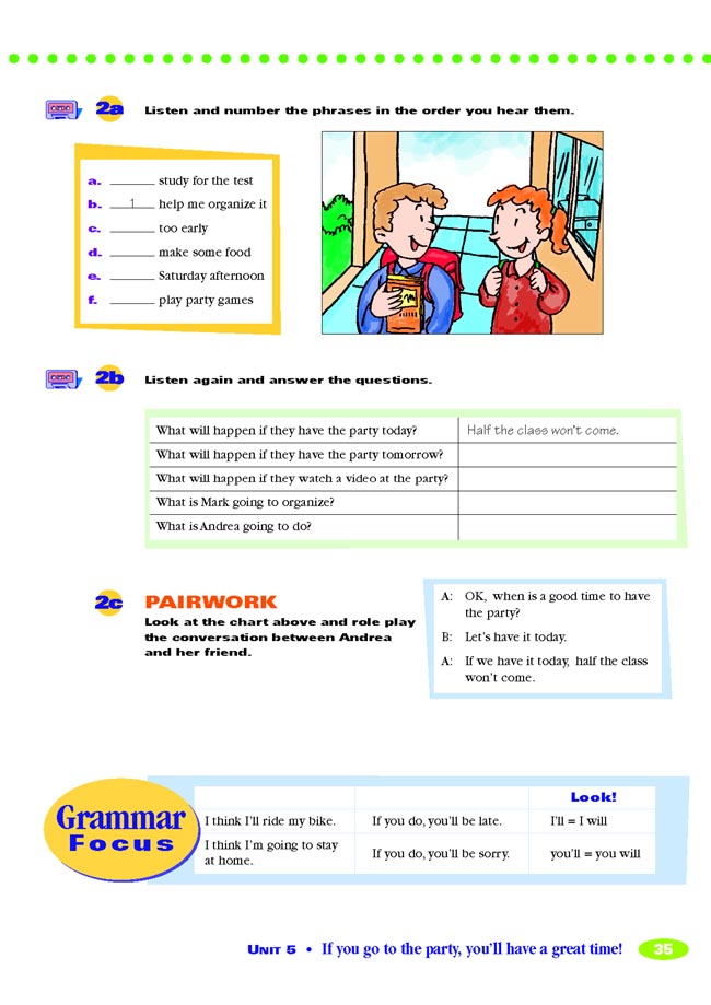 Unit 5 If you go to the party, you’ll have a great time!(第35页)