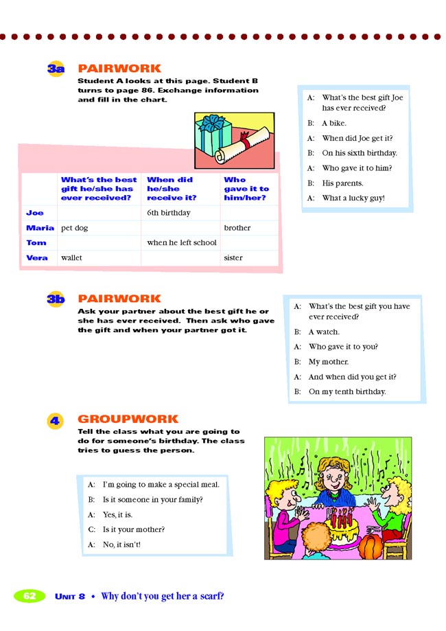 Unit 8 Why don’t you get her a scarf?(第62页)