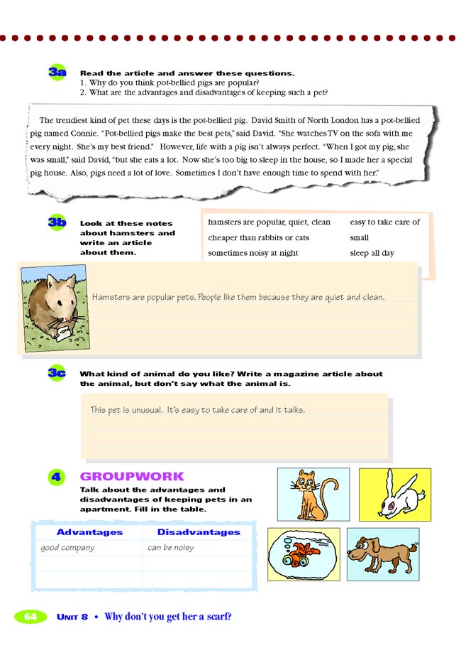 Unit 8 Why don’t you get her a scarf?(第64页)