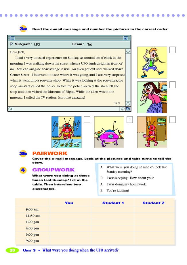 Unit 3 What were you doing when the UFO arrived?(第20页)