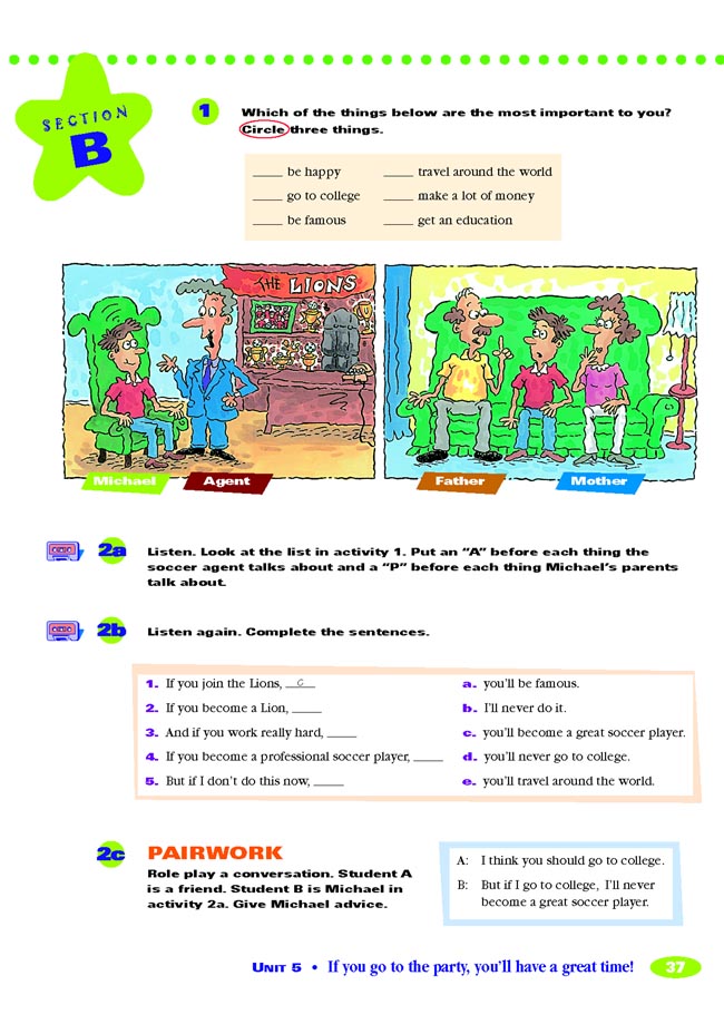 Unit 5 If you go to the party, you’ll have a great time!(第37页)