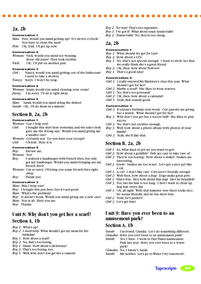 Unit 10 It’s a nice day, isn’t it?(第91页)