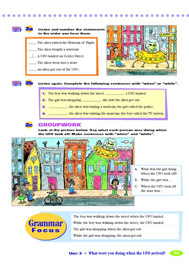 Unit 3 What were you doing when the UFO arrived?(第19页)