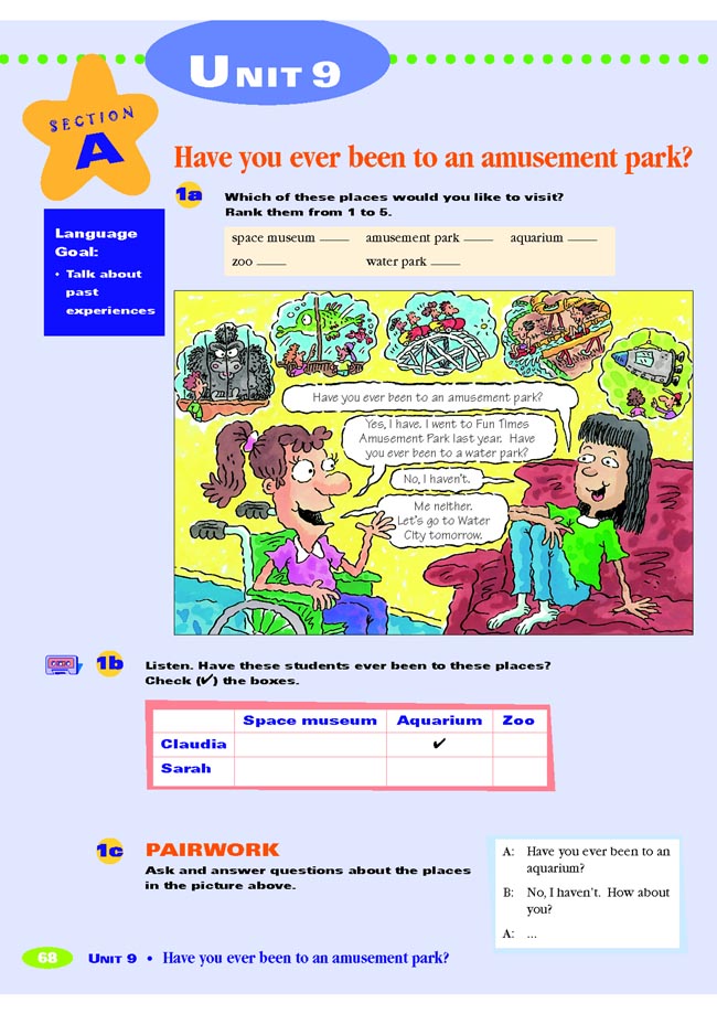 Unit 9 Have you ever been to an amusement park?(第68页)