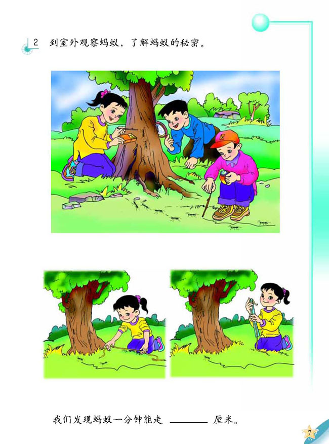 人教版二年级科学第三册(03生活与科技)电子课本2 蚂蚁王国(第7页)