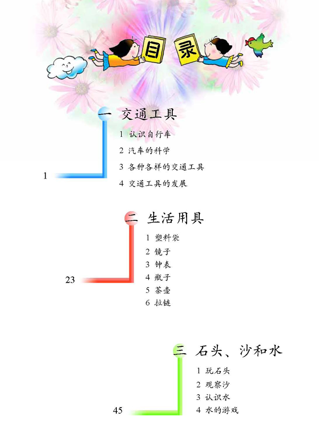人教版二年级科学第四册(04生活与科技)电子课本封面/前言/目录