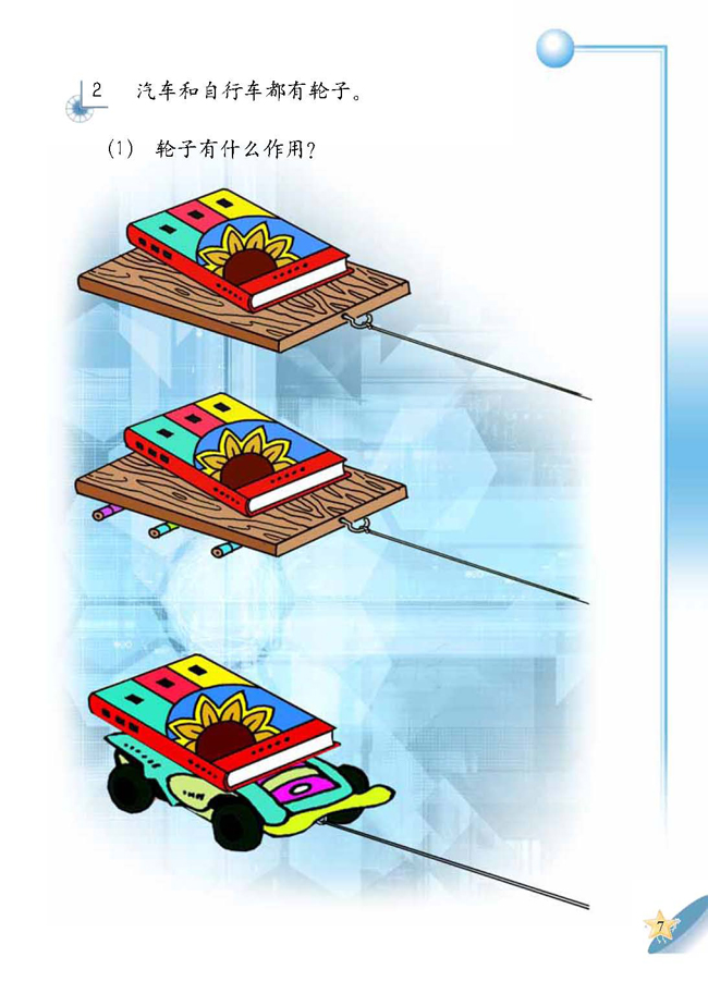 人教版二年级科学第四册(04生活与科技)电子课本2 汽车的科学(第7页)