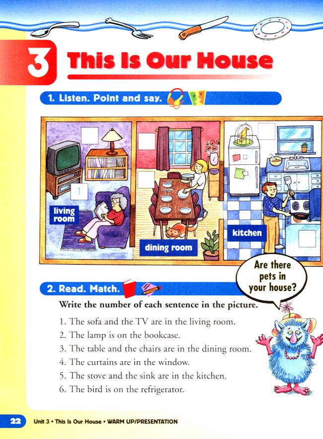 人教版二年级英语第二册(新派)电子课本unit 3 This Is our House(第22页)