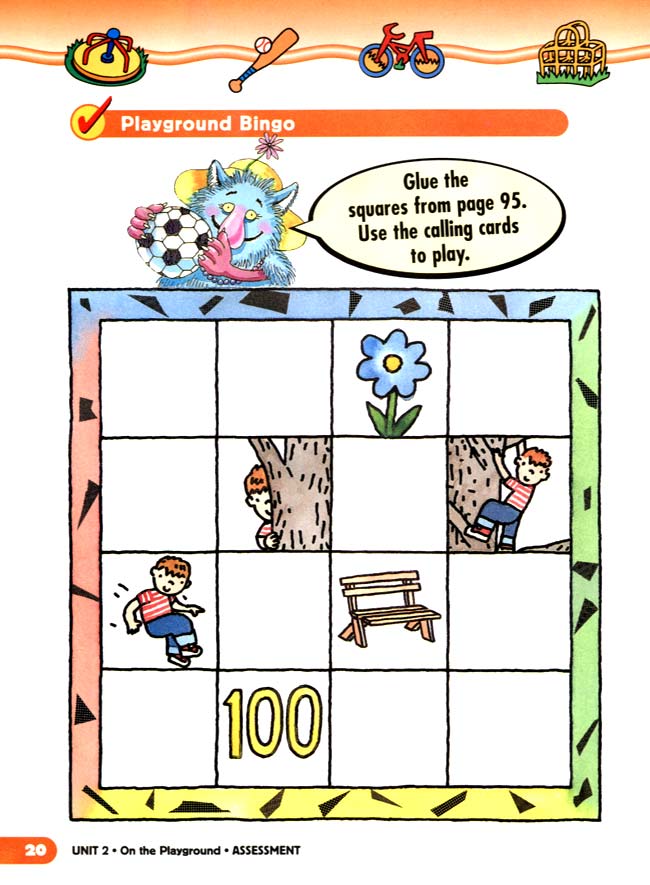人教版二年级英语第二册(新派)电子课本unit 2 On the Playground(第20页)