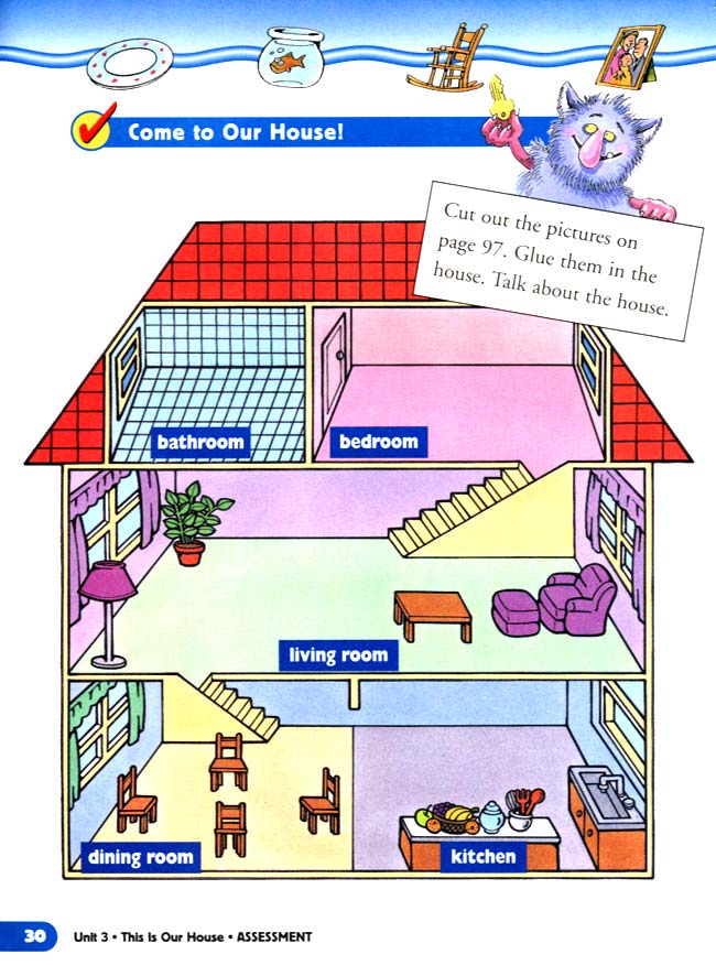 人教版二年级英语第二册(新派)电子课本unit 3 This Is our House(第30页)