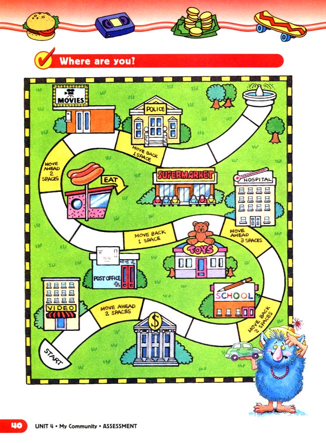 人教版二年级英语第二册(新派)电子课本unit 4 My Community(第40页)