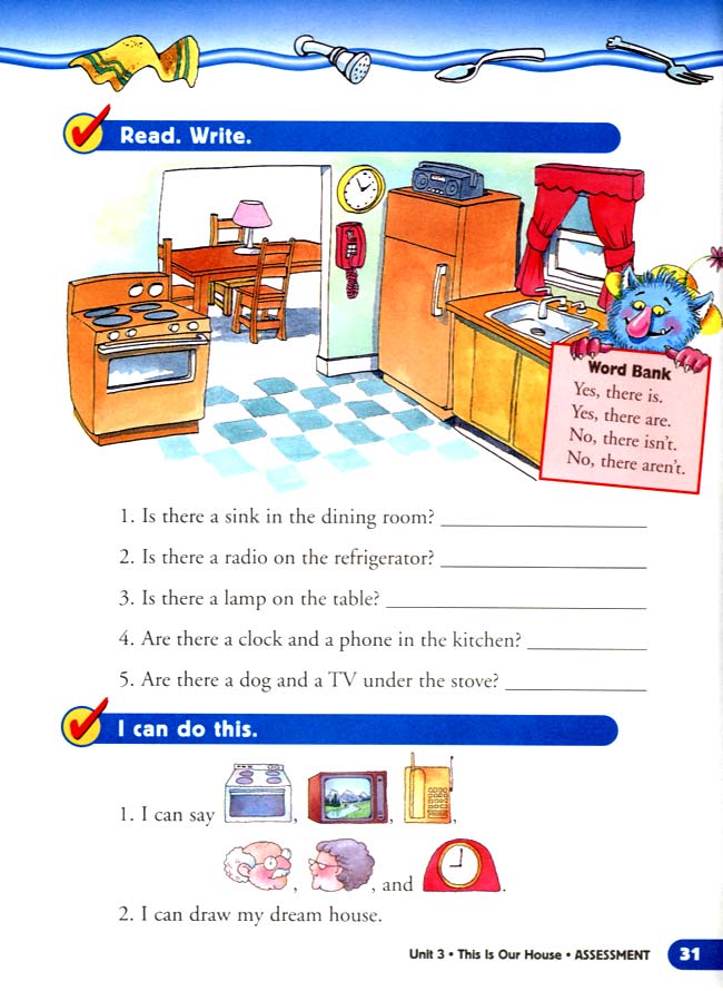 人教版二年级英语第二册(新派)电子课本unit 3 This Is our House(第31页)