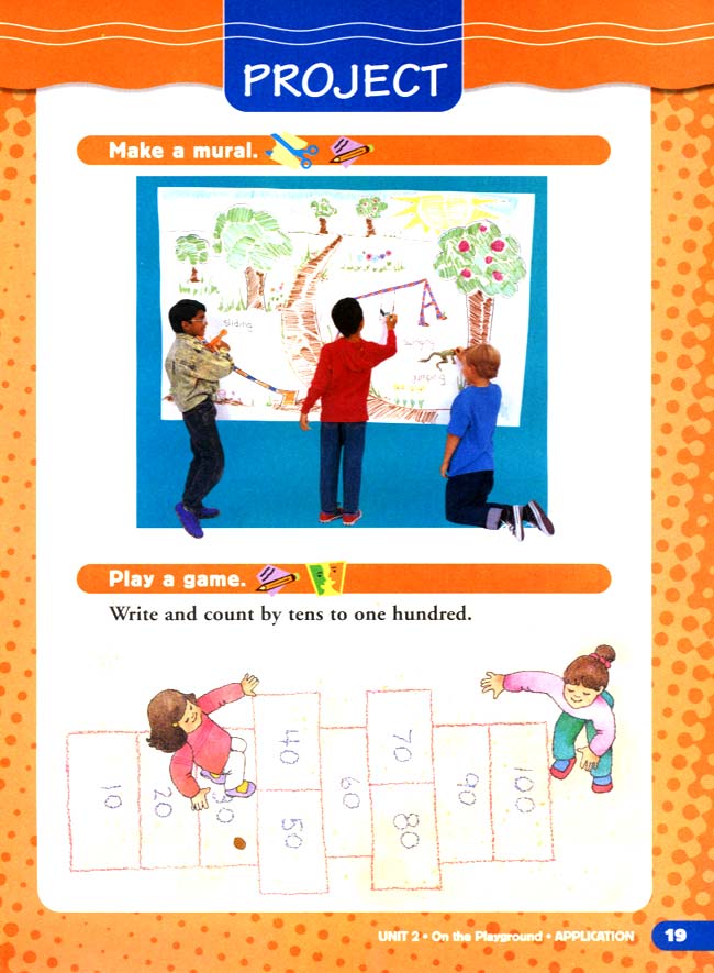 人教版二年级英语第二册(新派)电子课本unit 2 On the Playground(第19页)