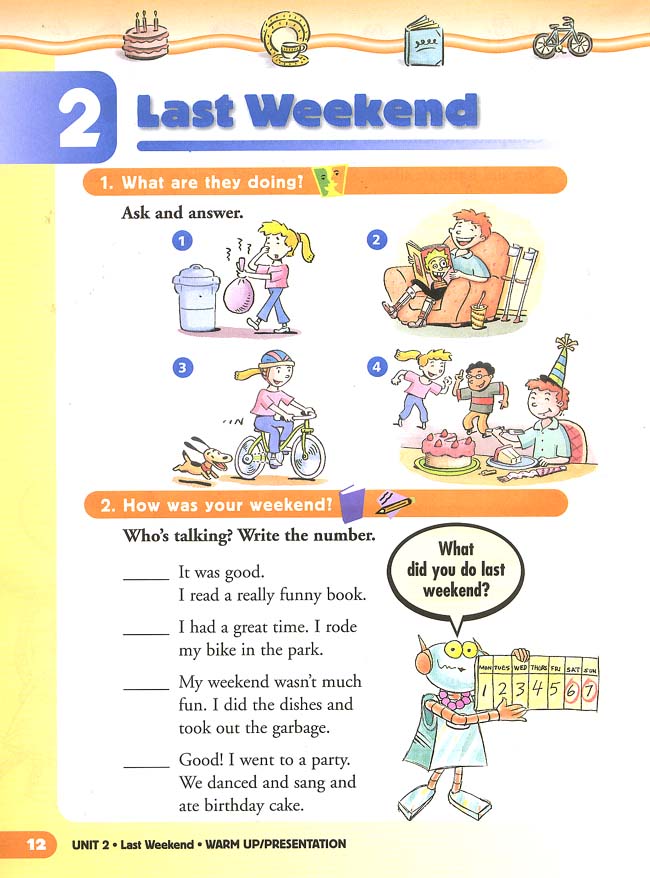 新派英语小学二年级下册教师教学用书Unit2LastWeekend