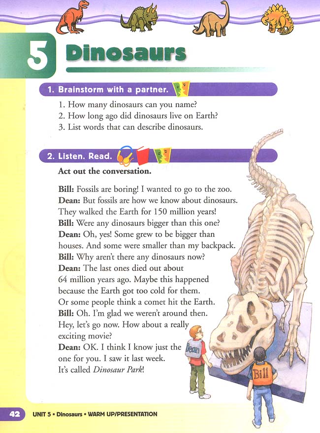 新派英语小学二年级下册教师教学用书Unit 5 Dinosaurs