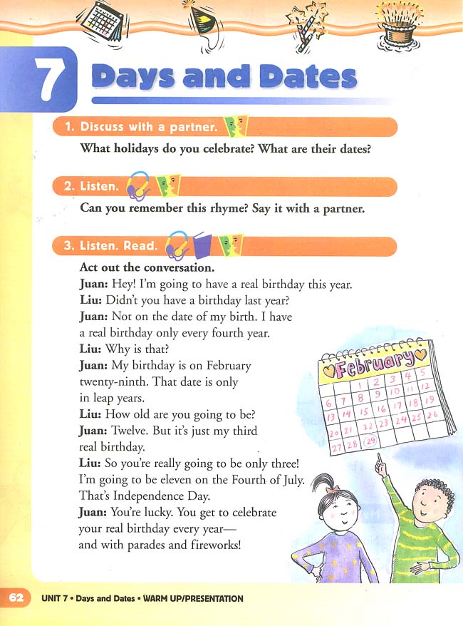 新派英语小学二年级下册教师教学用书Unit7DaysandDates