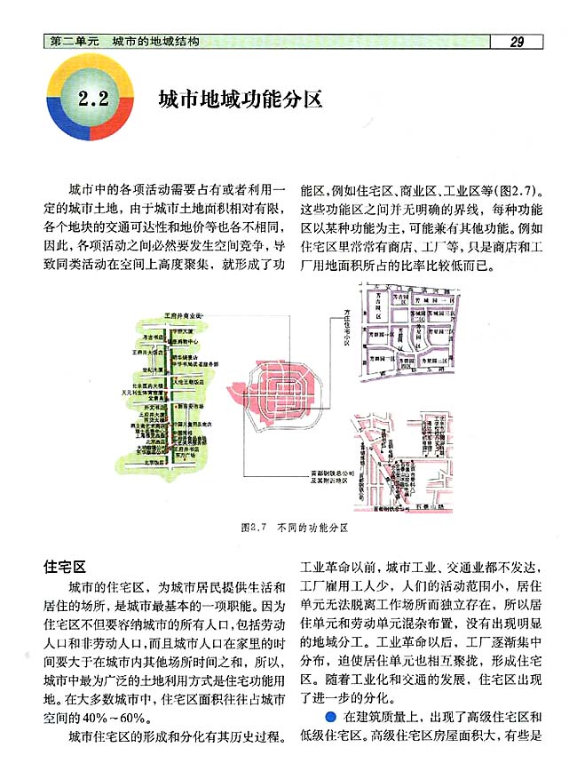 2．2 城市地域功能分区(第29页)