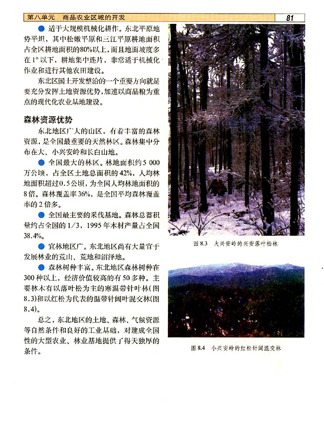 8．1 东北地区农林基地建设的地理背景(第81页)