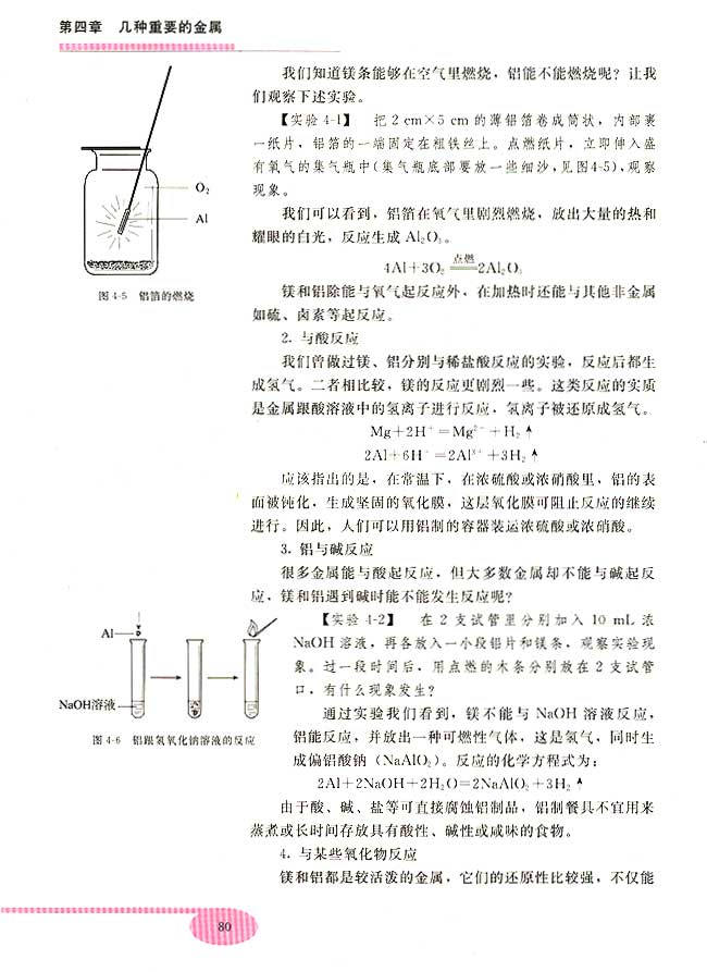 第一节 镁和铝(第80页)