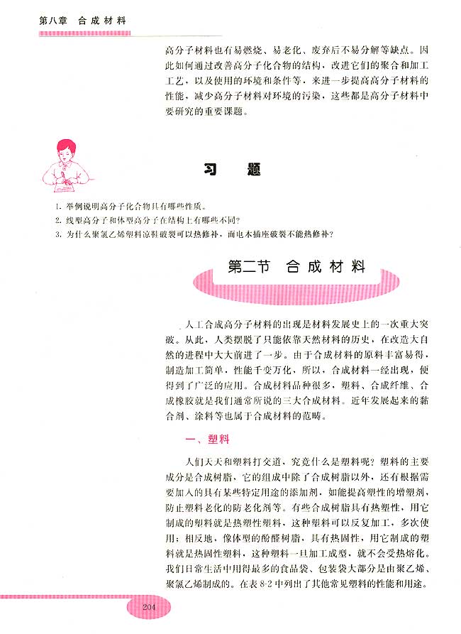 第二节 合成材料(第204页)