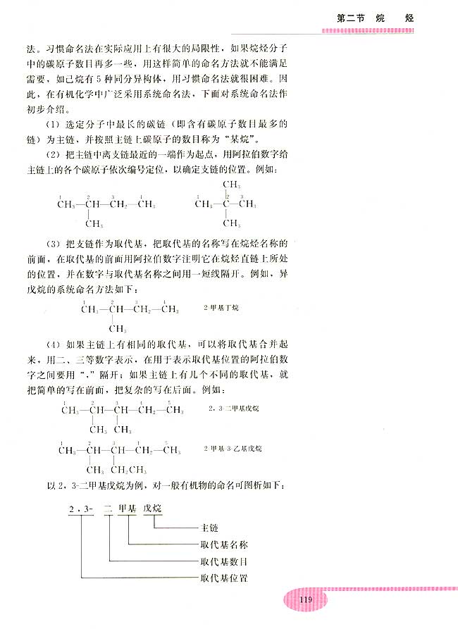 第二节 烷烃(第119页)