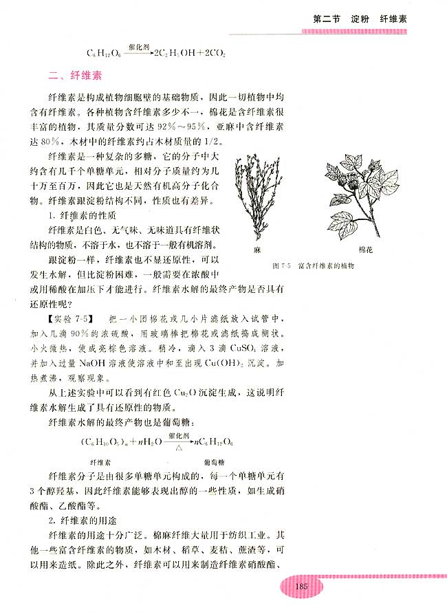 第二节 淀粉 纤维素(第185页)