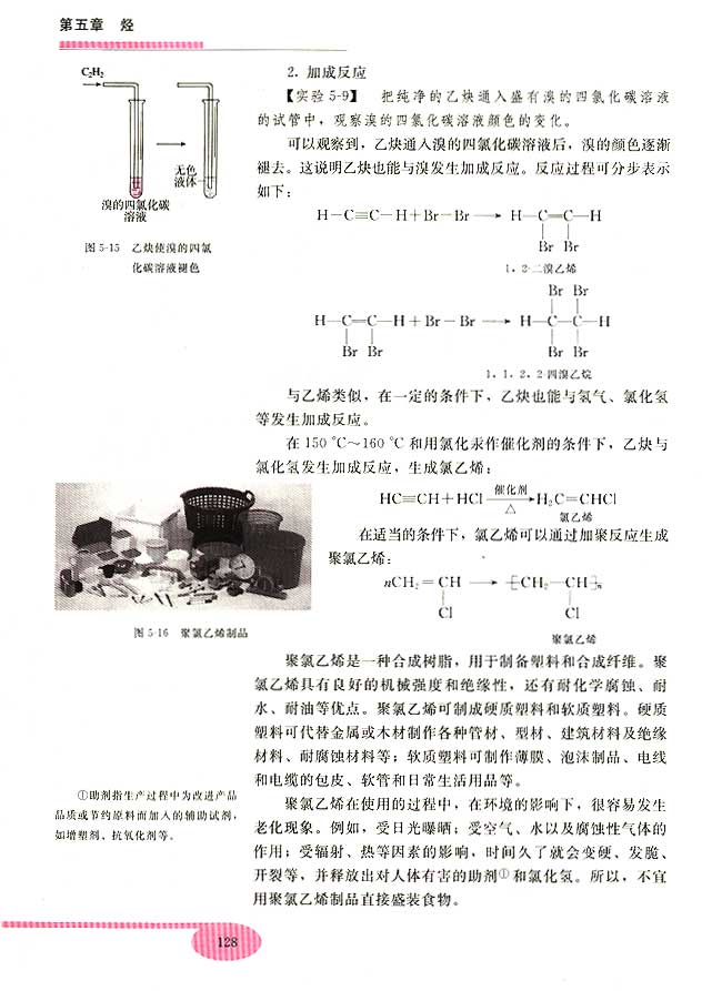 第四节 乙炔 炔烃(第128页)