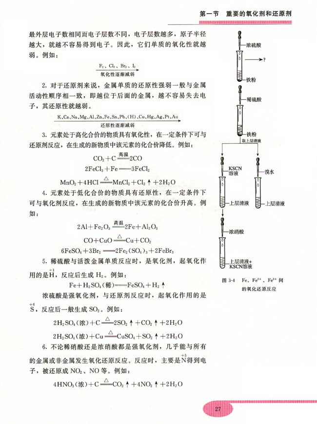 第一节 重要的氧化剂和还原剂(第27页)