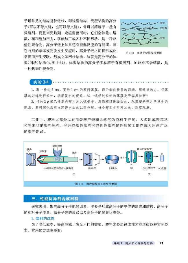 课题3 高分子化合物与材料(第71页)