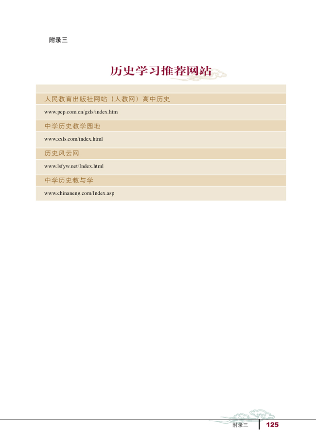 附录二 重要词汇中英文对照表(第125页)