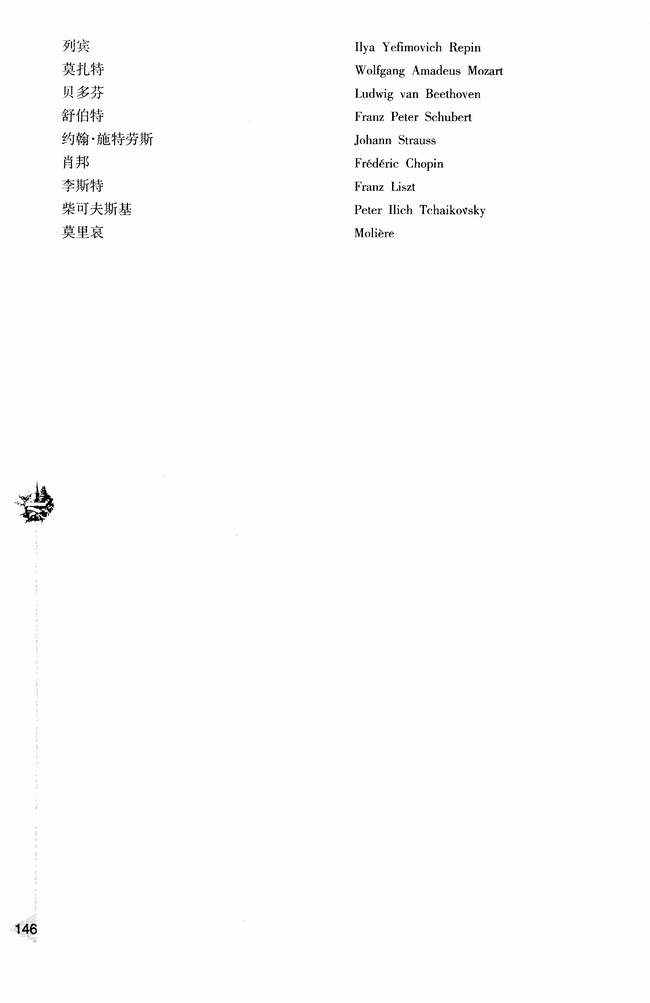 重要词汇中英文对照表(第146页)