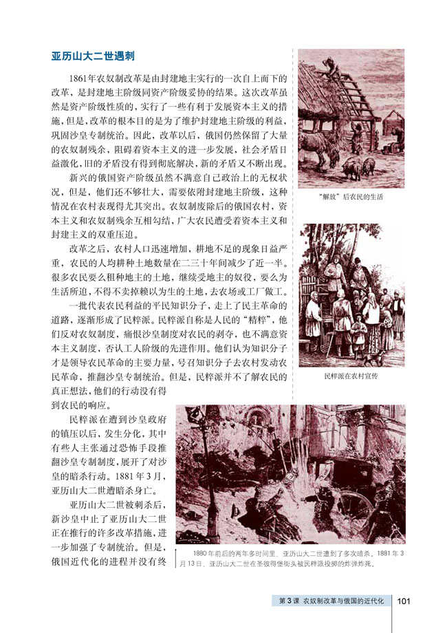 第3课 农奴制改革与俄国的近代化(第100页)