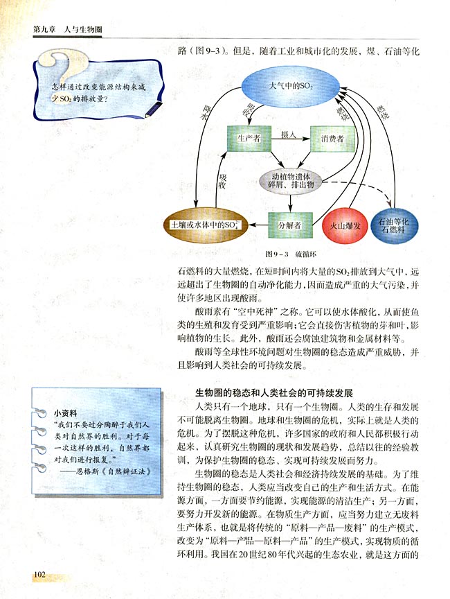 第一节 生物圈的稳态(第102页)