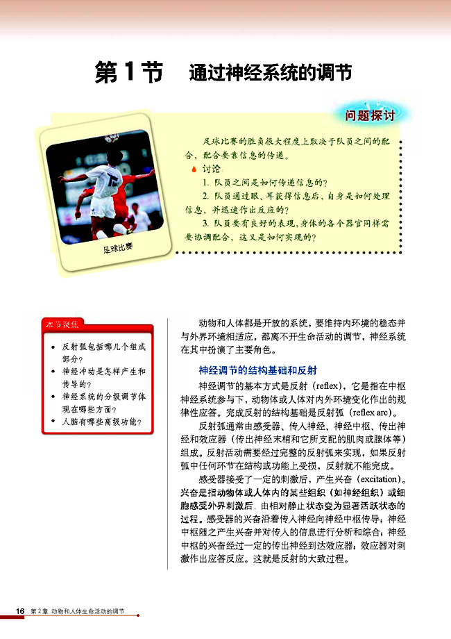 第1节 通过神经系统的调节(第16页)