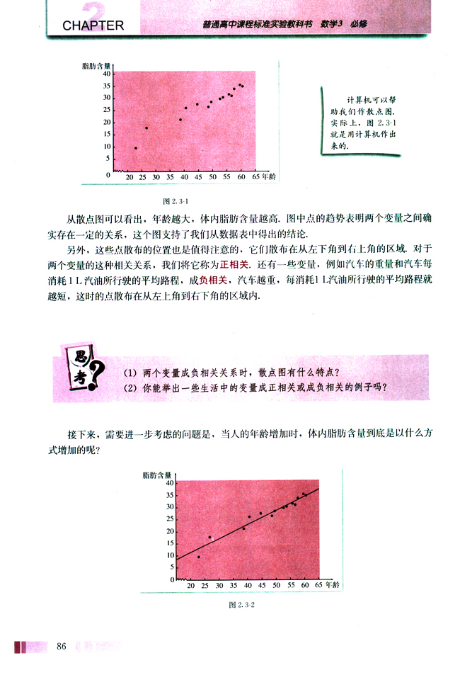 2.3 变量间的相关关系(第86页)