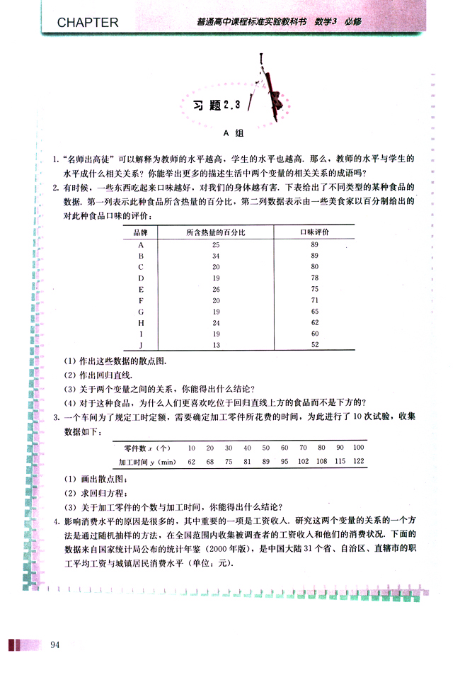 阅读与思考 相关关系的强与弱(第94页)