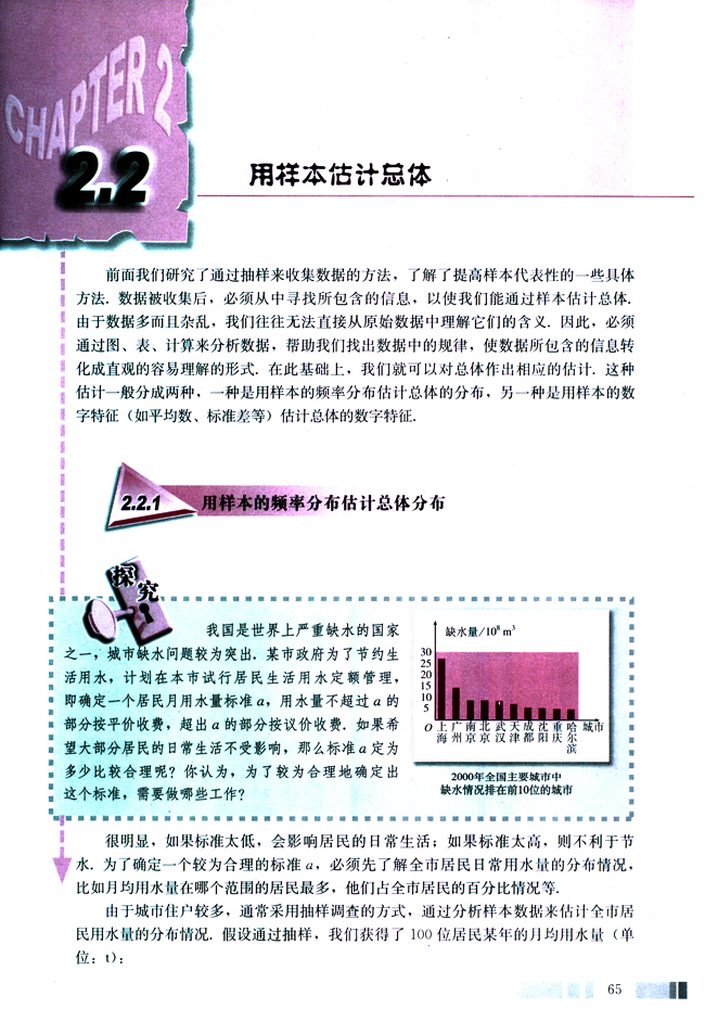 2.2 用样本估计总体(第65页)