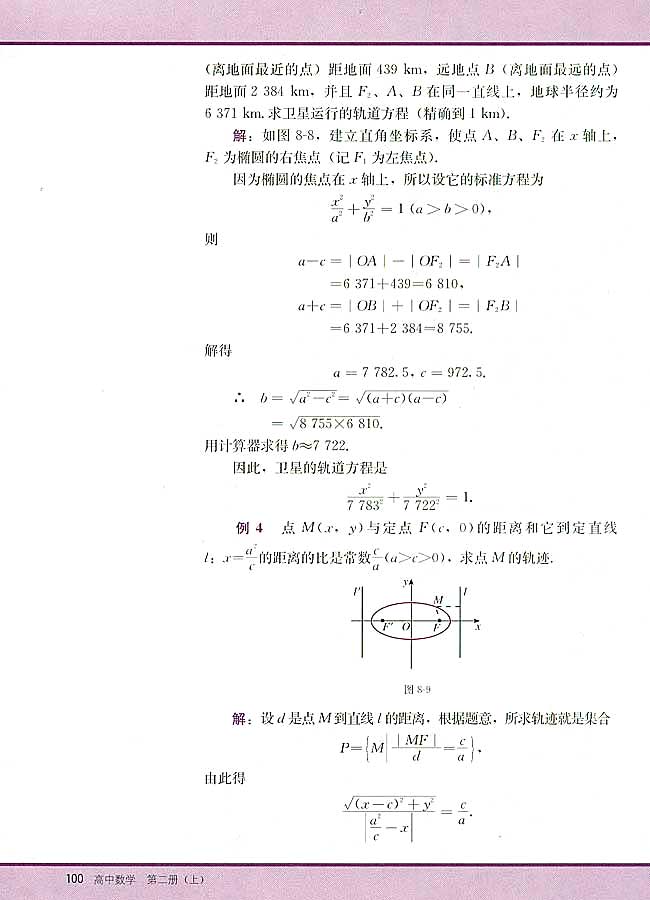 8．2 椭圆的简单几何性质(第100页)