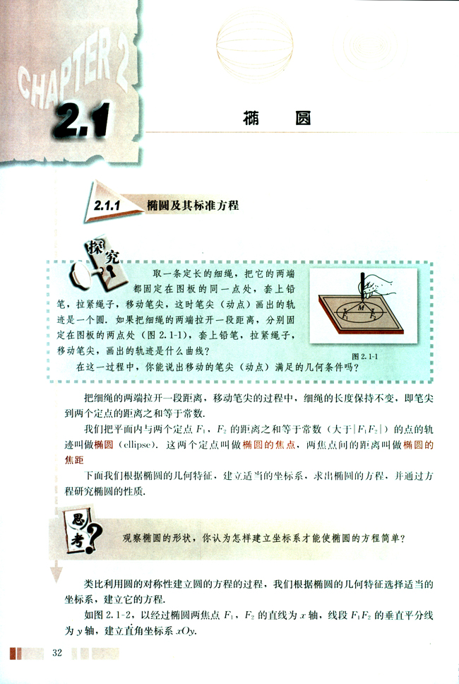 2.1 椭圆(第32页)