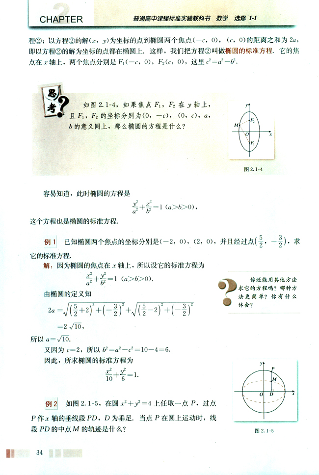 2.1 椭圆(第34页)