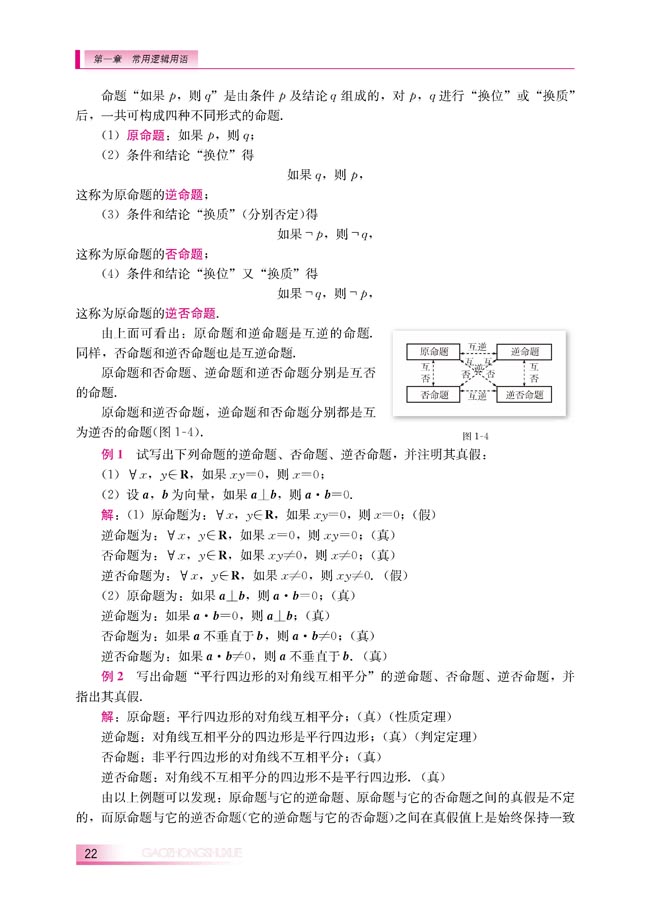 1.3.2 命题的四种形式(第22页)