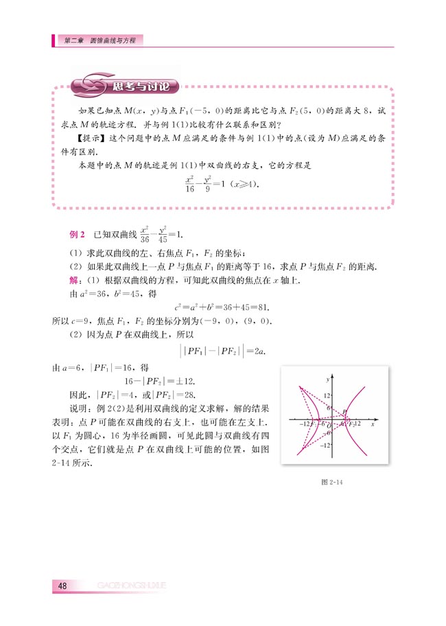 2.2.1 双曲线及其标准方程(第48页)