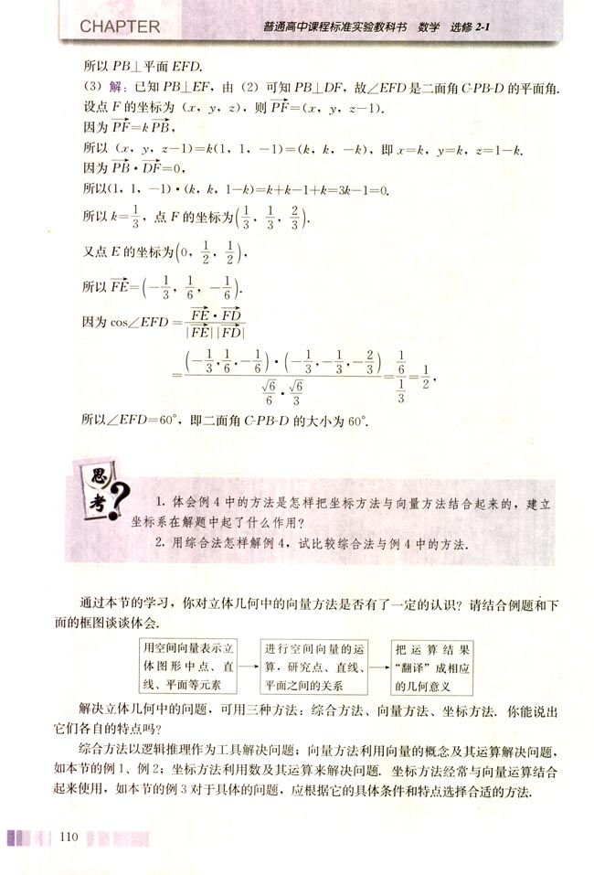 3.2 立体几何中的向量方法(第110页)