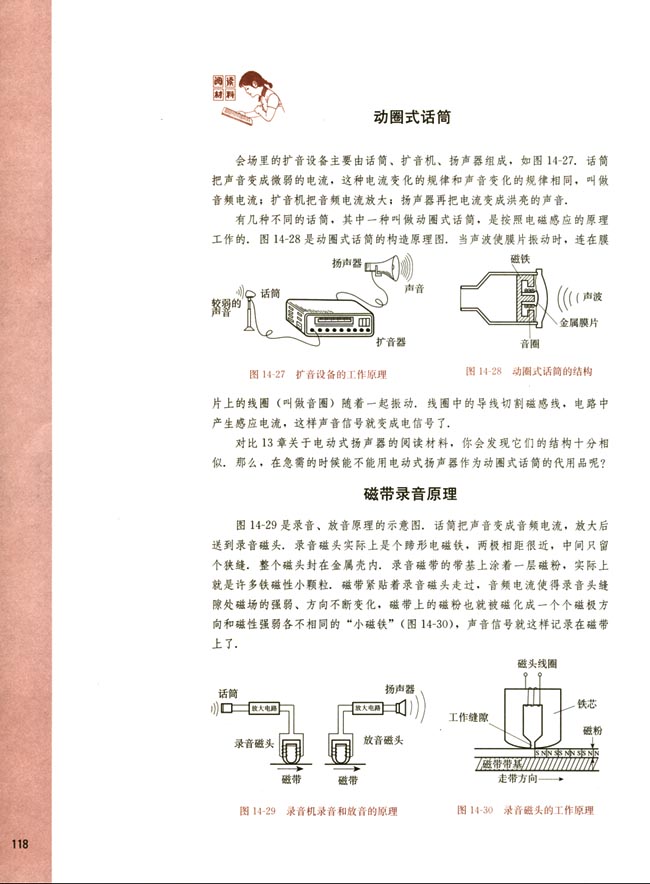 阅读材料 动圈式话筒(第118页)