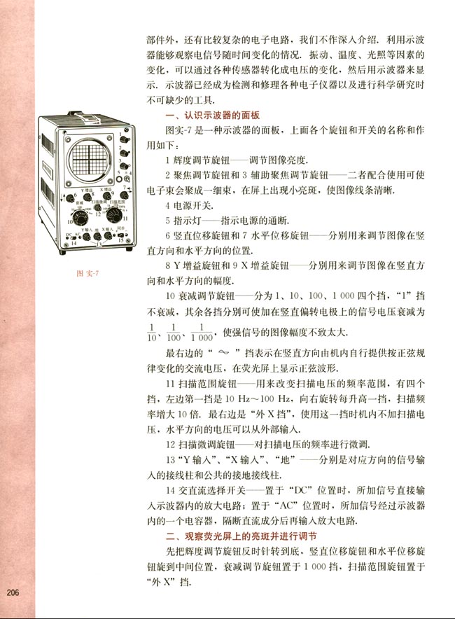 六、练习使用示波器(第206页)