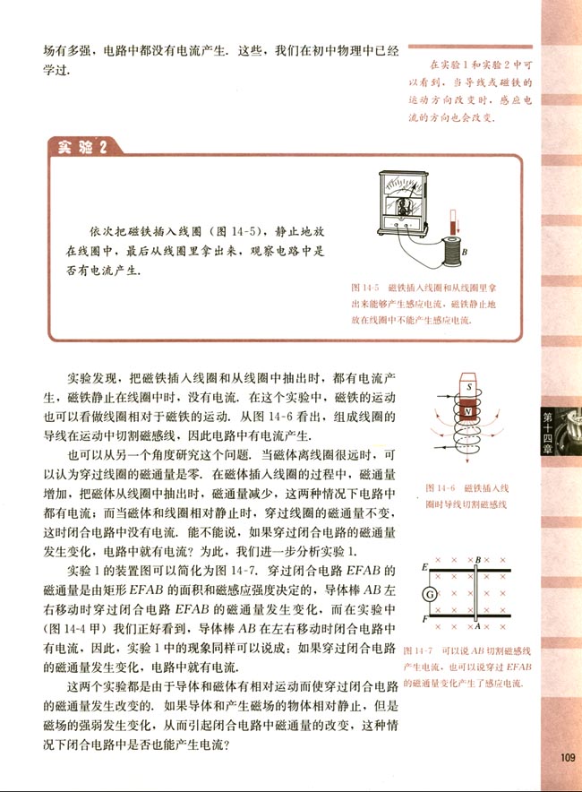人教版高二物理第二册（必修）电子课本二、电磁感应现象(第109页)