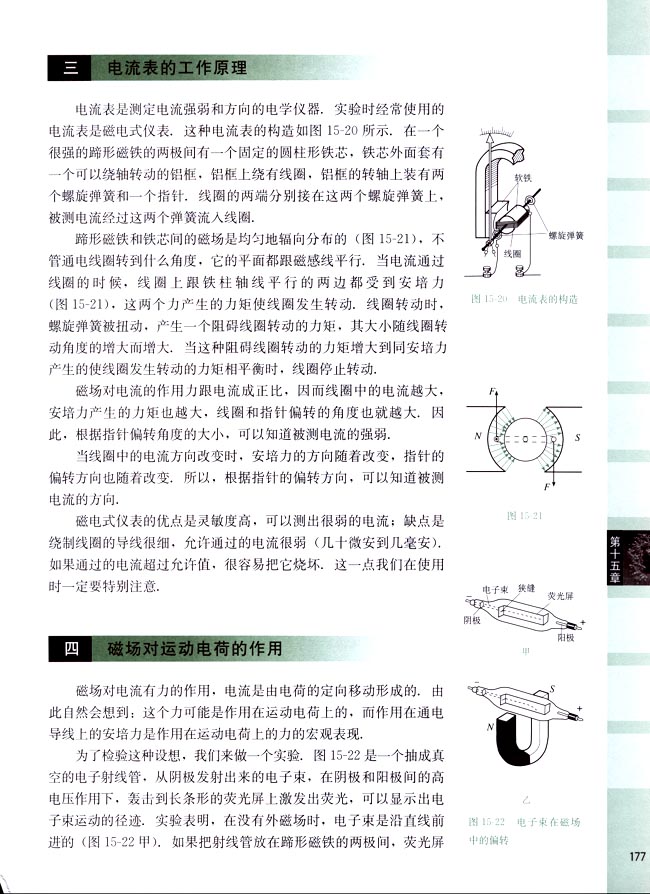 三、电流表的工作原理(第177页)